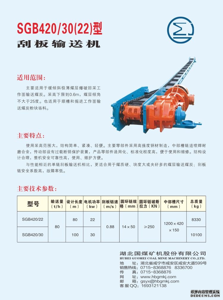 SGB420/30(22)型刮板输送机(图1)