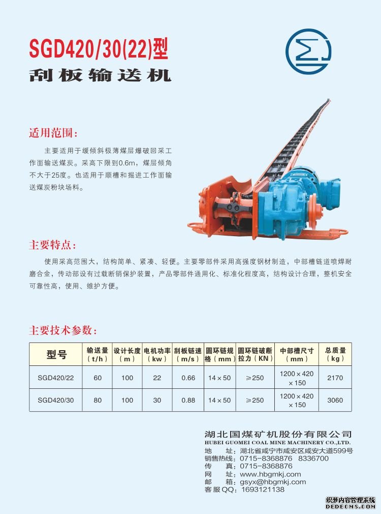 SGD420/30（22）型刮板输送机(图1)
